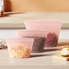 OYEAH 밀폐 실리콘 지퍼백 3종 세트 프리미엄 실리콘 지퍼백