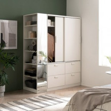 [삼익가구]디레브 슬라이딩 옷장 A세트(서랍형+선반형)