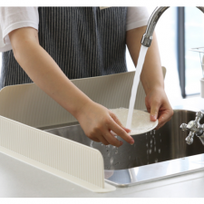 달팽이리빙 퀴진드마망 실리콘 씽크대 물막이 7H, 크림화이트, 1개