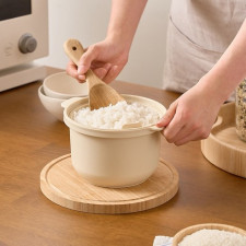 칼로볼 전자레인지 저당밥솥 자취생 저칼로리 밥솥, 크림, 1개