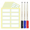 방수 냉장고 라벨지 100p 30 x 12mm + 유성 네임펜 3p, 혼합색상, 1세트