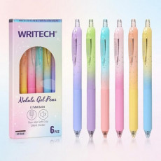 WRITECH 젤펜 0.7mm 검정 6개입 젤잉크팬 필기도구 사무용품 필기구