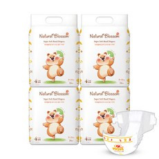 네추럴블라썸 비건기저귀 밴드형 4팩, 4단계, 96매