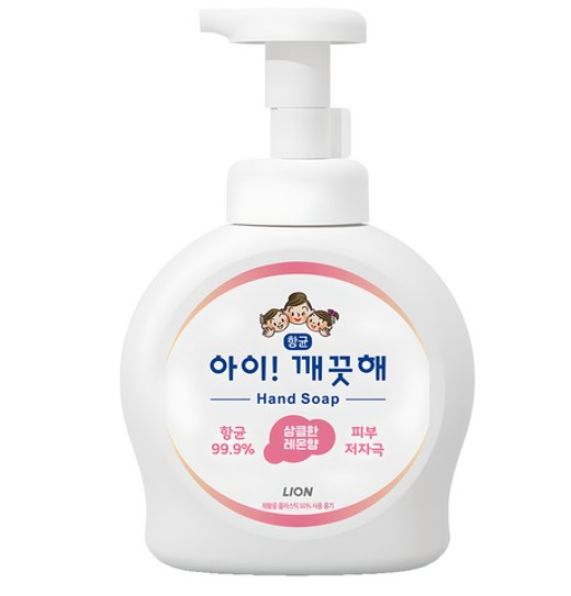 아이깨끗해 핸드워시 용기형 상큼한 레몬향, 490ml, 1개
