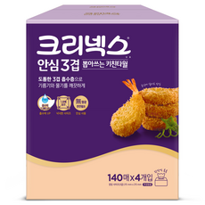 크리넥스 안심 3겹 뽑아쓰는 천연펄프 키친타월, 140매, 4개